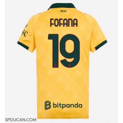 Zenski Nogometni Dres AC Milan Youssouf Fofana #19 Rezervni 2025-26 Kratak Rukav Zenski Nogometni Dres AC Milan Youssouf Fofana #19 Rezervni 2025-26 Kratak Rukav